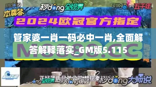管家婆一肖一码必中一肖,全面解答解释落实_GM版5.115