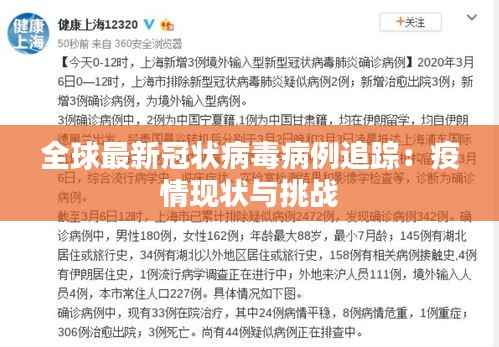 全球最新冠状病毒病例追踪：疫情现状与挑战