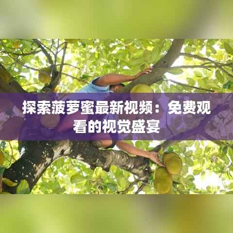 探索菠萝蜜最新视频:免费观看的视觉盛宴