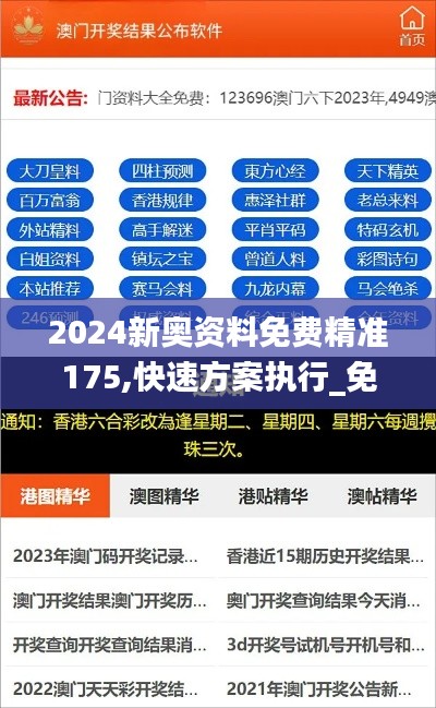 2024新奥资料免费精准175,快速方案执行_免费版6.692