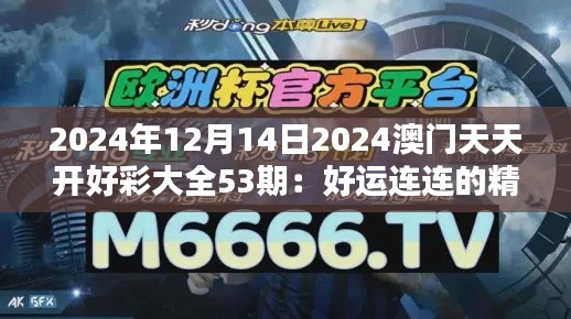 2024年12月14日2024澳门天天开好彩大全53期:好运连连的精彩时光