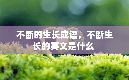 不断的生长成语，不断生长的英文是什么 