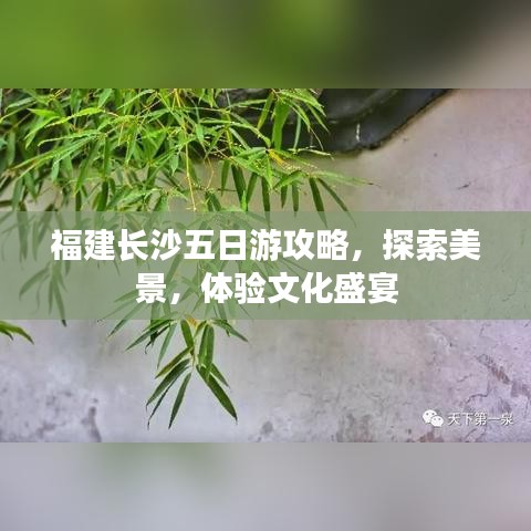 福建长沙五日游攻略,探索美景,体验文化盛宴