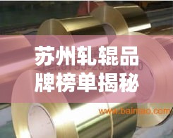 苏州轧辊品牌榜单揭秘,前十名优质选择